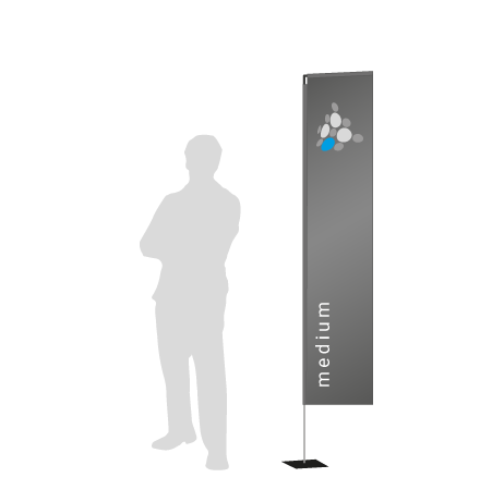 Beachflag Rechteck | Medium (300 cm) | einseitig bedruckt