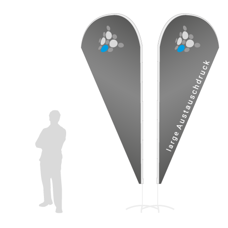 Beachflag Drop Austauschdruck | Large (350 cm) | beidseitig bedruckt