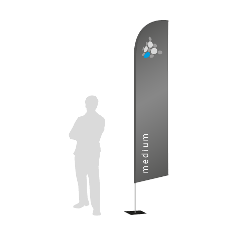 Beachflag Wind | Medium (320 cm) | einseitig bedruckt