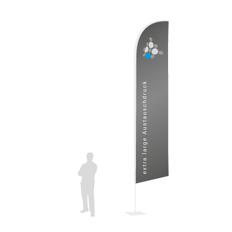 Beachflag Wind Austauschdruck | Extra Large (490 cm) | einseitig bedruckt