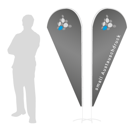 Beachflag Drop Austauschdruck | Small (210 cm) | beidseitig bedruckt