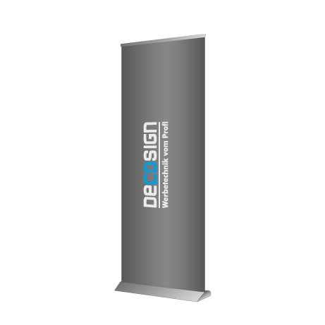 Roll-Up Deluxe | B 85 cm x H 153 - 200 cm | einseitig bedruckt