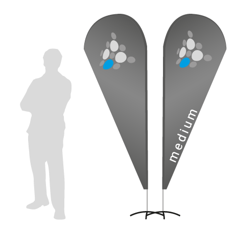 Beachflag Drop | Medium (280 cm) | beidseitig bedruckt