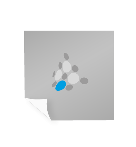Aufkleber Monomer 1D - weiß und transparent