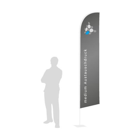 Beachflag Wind Austauschdruck | Medium (320 cm) | einseitig bedruckt