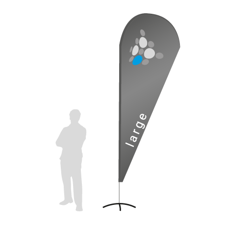 Beachflag Drop | Large (350 cm) | einseitig bedruckt