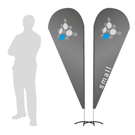 Beachflag Drop | Small (210 cm) | beidseitig bedruckt