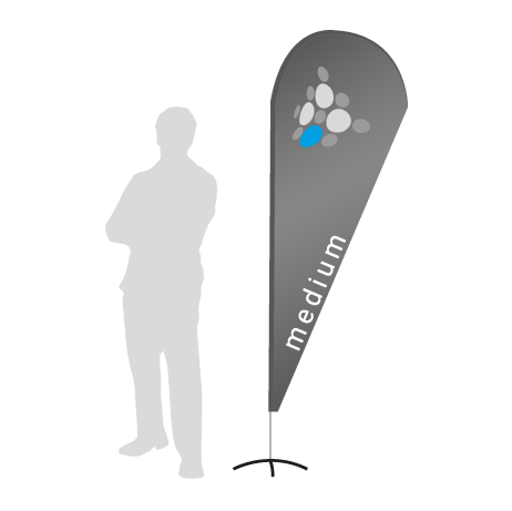 Beachflag Drop | Medium (280 cm) | einseitig bedruckt